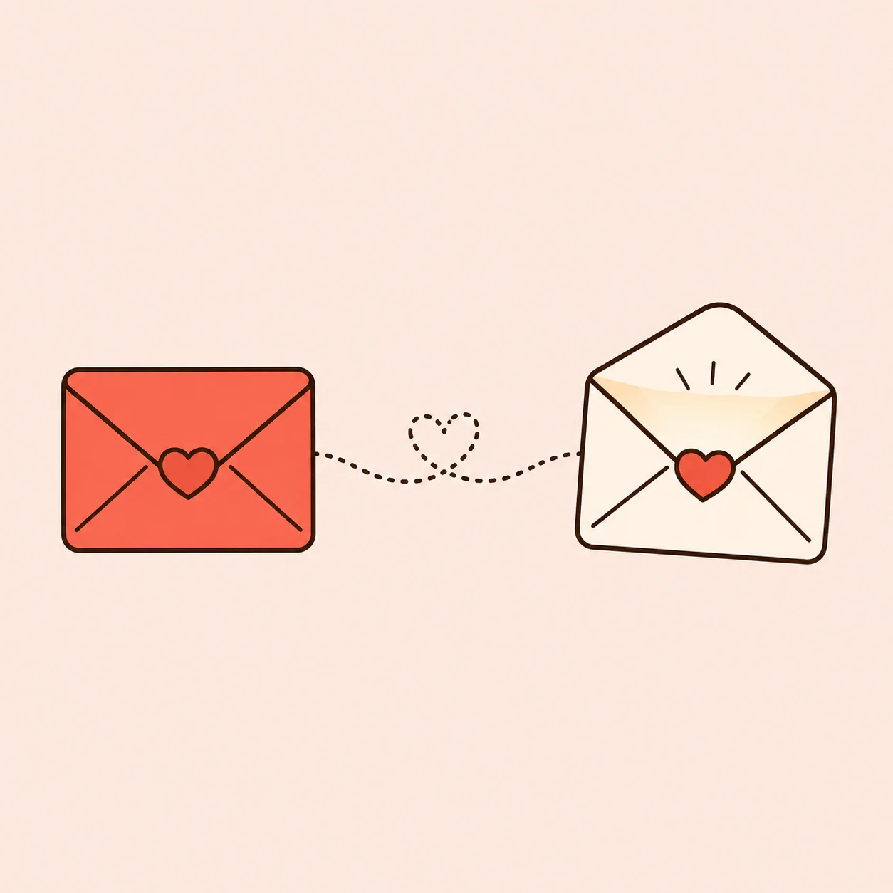 Two sealed answer envelopes connected to each other